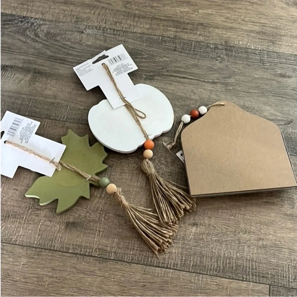 Autumn Leaf, Fall Envelope & Pumpkin Hanging/Tier Tray 3pcs Set 🍃🆕🍃